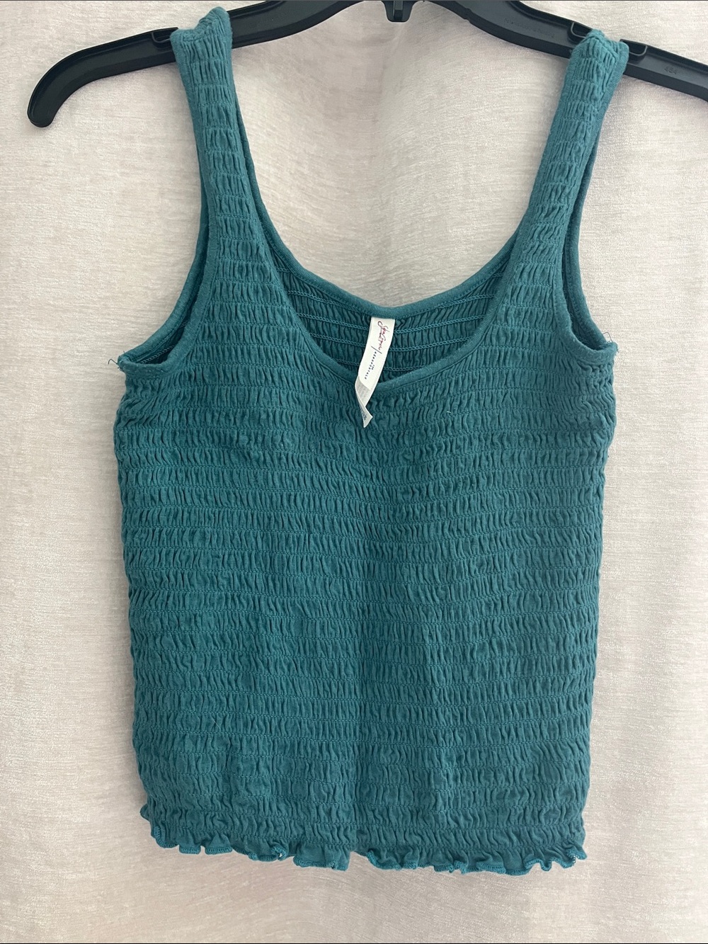 Smocked Teal Tank Top - Young Adult / Pre-teen